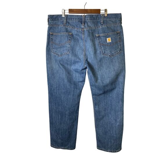 Carhartt Men's Blue Denim Straight Relaxed Fit Jeans Size 42X30 - Picture 1 of 6